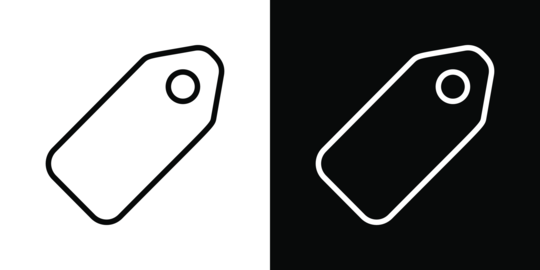 Price Tag Line Icon Set. Retail Pricing, Discount, And Sale Label Outline Symbol
