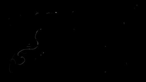 Small retro particles white dust and fine scratches on a black background