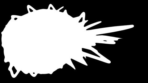 Dynamic white splashes with sharp edges spread across a black background