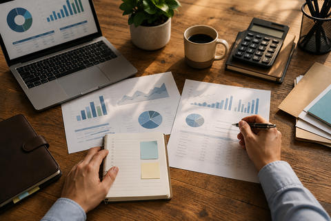 Small Business Cash Flow Budget Desk