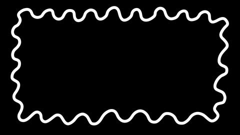 Zig zag wavy edge rectangle frame or border shapes