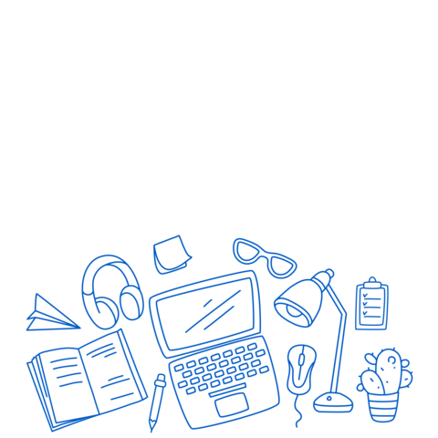 Workspace of an office worker, freelancer, or student
