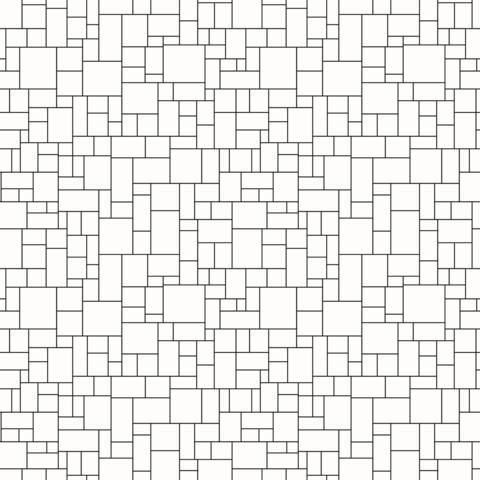 Vector geometric structure squared mosaic pattern. Outline creative brick background. Monochrome