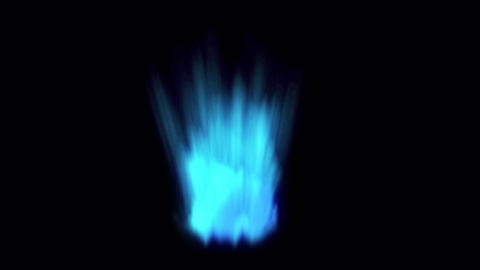 An aura of energy resembling a rising blue flame
