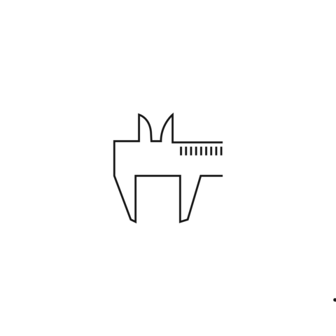caliper icon vector illustration design template