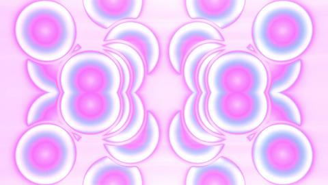 Pastel Pink and Blue 3D Pulsing Circles Loop