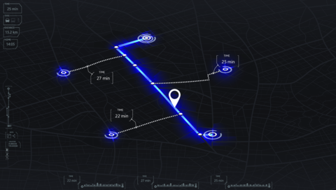 Pick up taxi. Isometric. Gps map navigation to own house. Detailed view of city. Passenger location