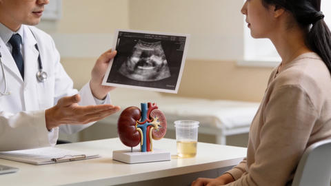 Doctor Discussing Kidney Test Results with Patient