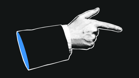 Halftone Business Hand Pointing Finger Dark Illustration