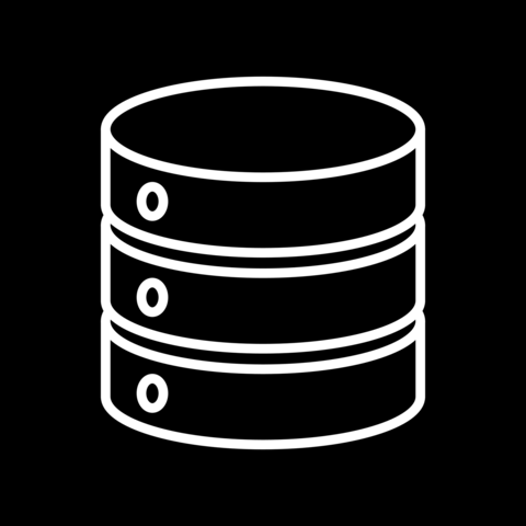 Database server storage and cloud technology vector icon