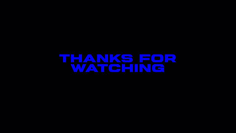 Animated Thanks For Watching Text Overlay on Transparent Background
