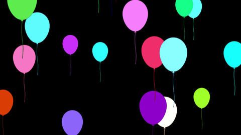 Animation of many balloons