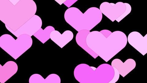 A pink heart gently floating upwards