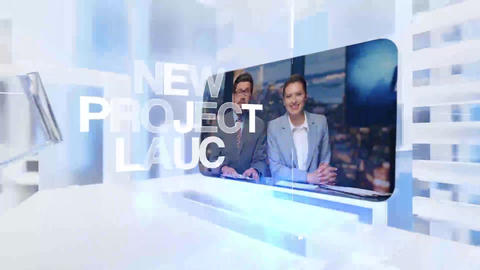 Glass Broadcast Studio Opener AE