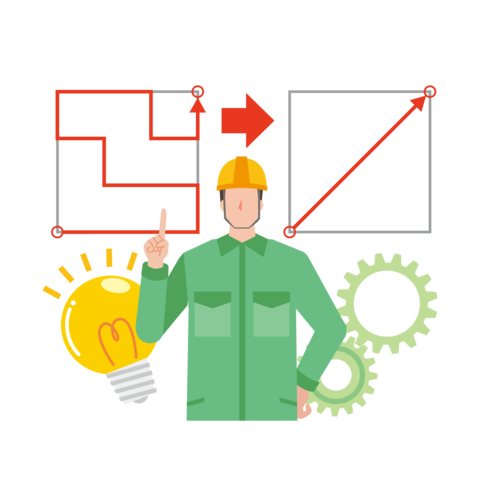 A worker thinking of improvement ideas