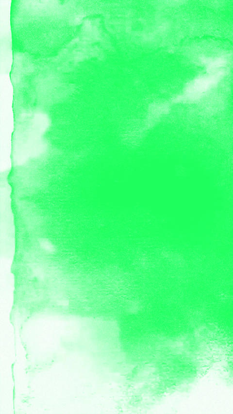 Green Watercolor Ink Spreading on Wet Paper Full Screen Transition, Vertical Video Overlay