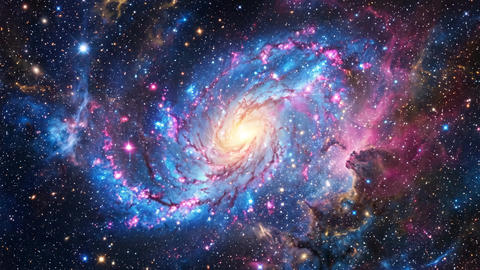 Spiral Galaxy Deep Space Cosmic Nebula Stars Universe