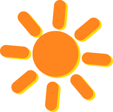 Cute illustration of an orange sun