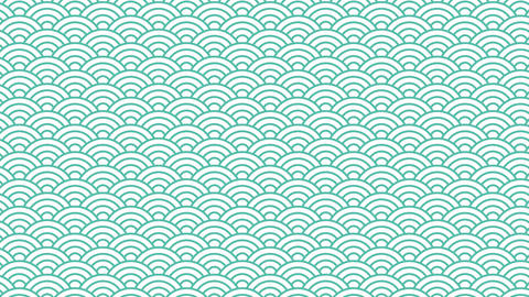 Video Using a Seigaiha Pattern Green Version