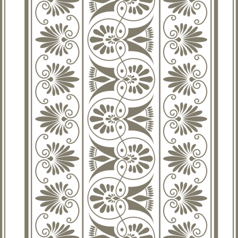 Typical Egyptian, Assyrian, Greek motif. Azulejos portuguese tile pattern. Seamless pattern