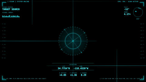 Sci-Fi HUD Robot Visor Drone POV Looped Overlay