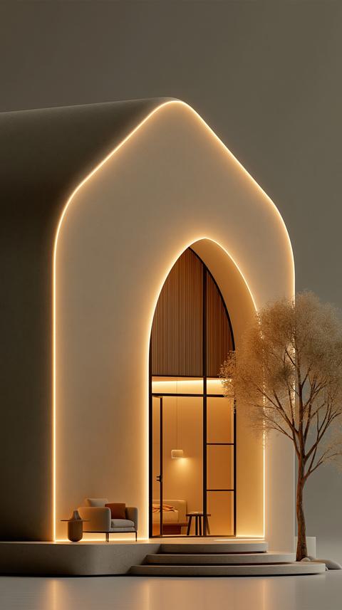 Cybersecurity concept a glowing shield made of soft light pro