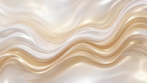 White Gold Silk Wave Luxury Abstract Background