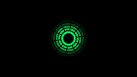Sci-Fi Access Granted HUD Button — Green Neon Circular Interface