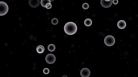 Seamless Loop Black Background with Floating Bubbles and Sparkles (Overlay)