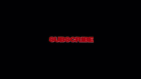 3D Red Subscribe Text Rotating on Transparent Background