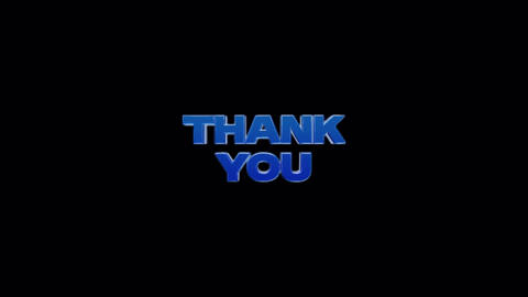 3D Animated Thank You Text Rotating on Transparent Background