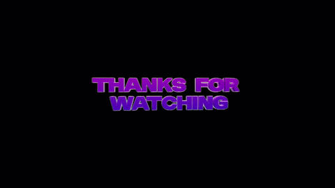 3D Animated Thanks for Watching Text Rotating on Transparent Background