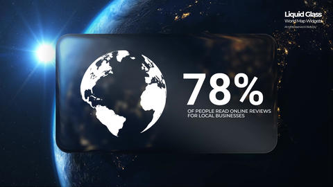 World Map Liquid Glass Widgets | After Effects