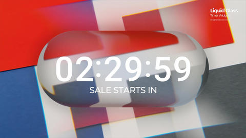 Digital Countdown Timer Liquid Glass Widgets | DaVinci Resolve Macros