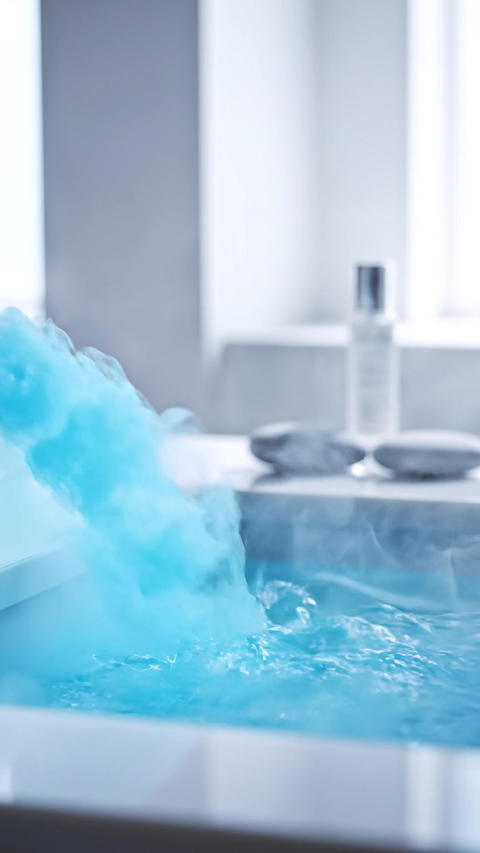 Blue Aqua Mist Background for Skincare and Wellness Beauty