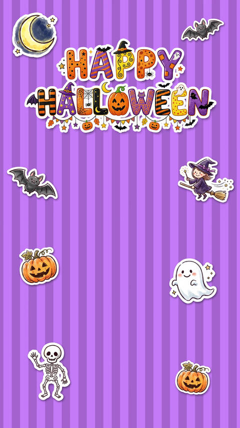 Vertical Video: Happy Halloween Looping Background (Transparent) – AI-Generated Asset