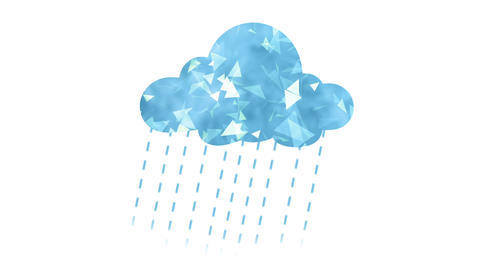 Cloud rain triangular geometric pattern