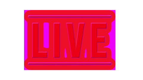 Text animation 「LIVE」 03 Red