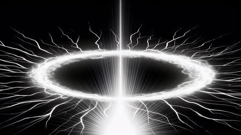 CG background asset featuring a glowing ring of light and electrical discharge effects