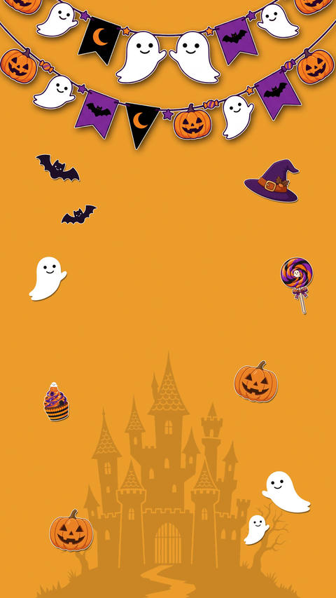 Vertical format, Halloween background animation, AI-generated asset
