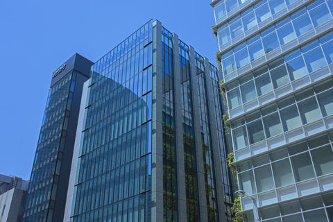 high rise buildings in office area