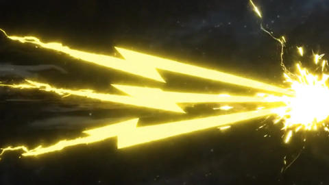 Anime Style Yellow Lightning Claw Slash Effect with Dynamic Energy