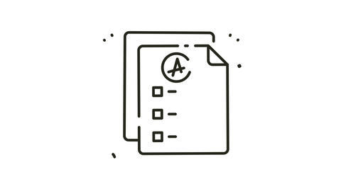 Score Document Animated Outline Icon