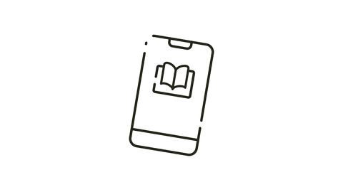 Animated E-Learning Mobile App Icon Loop