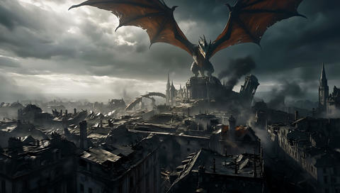 Dragon Roaring with Aggressive Black and Red Close Up Shot