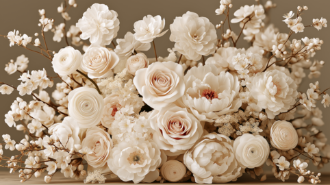 Luxurious Bridal Wedding Bouquet in White