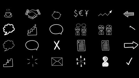 Hand Drawn Business and Finance Animated Icon Pack AE Template