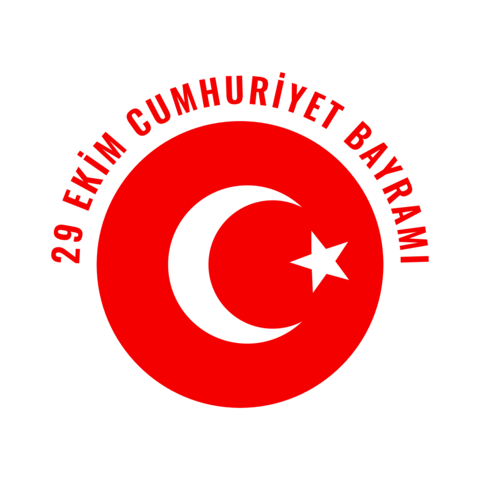 Celebrating 29 ekim cumhuriyet bayrami with turkish flag crescent and star republic