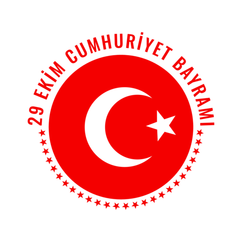 Celebrating 29 ekim cumhuriyet bayrami with turkish flag crescent and star national holiday