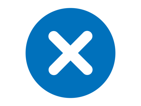 Illustration of a close button (with an X mark)
